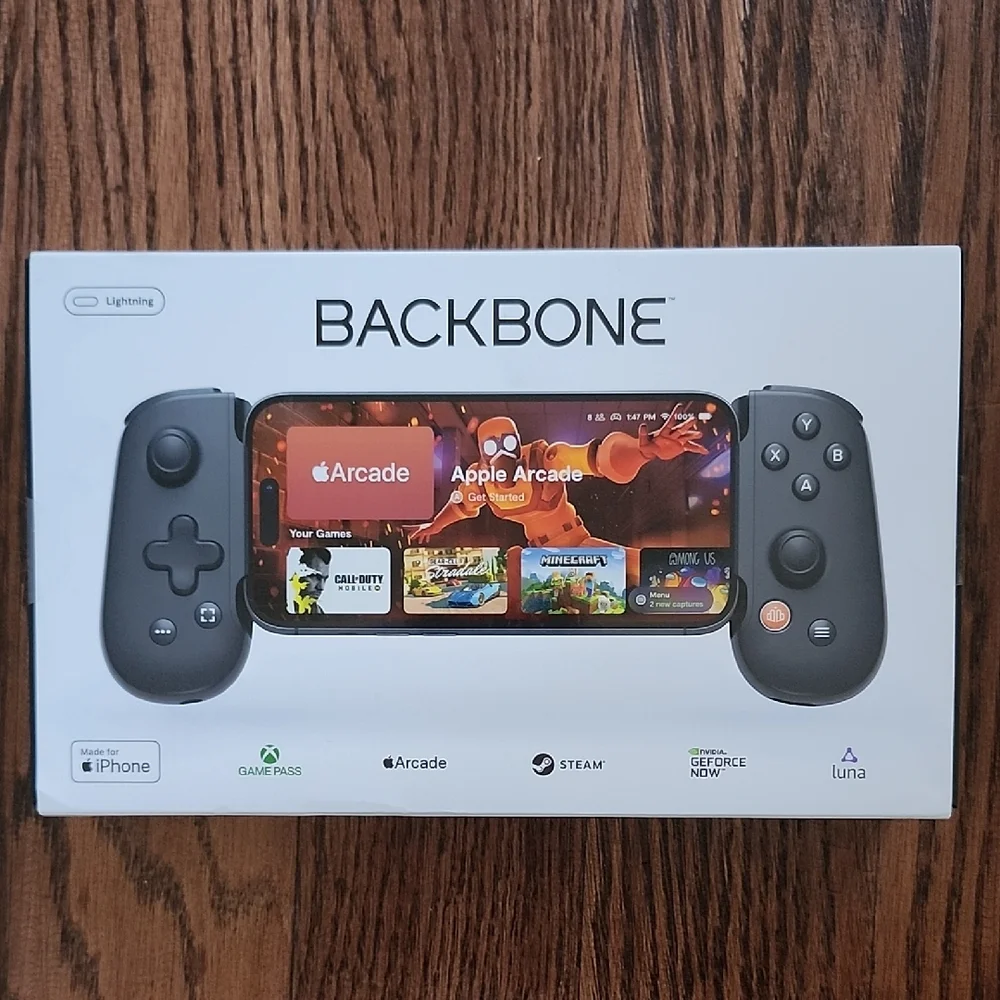 NEW! Backbone One Lightning Black Mobile Gaming Controller for iPhone BB-02-B-R